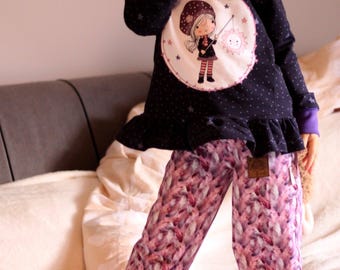 Snoozy Shirt Wide Legs Sewing Pattern PDF / Kids Sleepwear Pattern / Jersey Shirt Pants for Beginners / Cozy Loungewear Tutorial