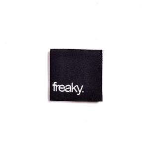 1 etichetta web "Freaky" / etichetta di tessitura / toppa / toppa / cucito