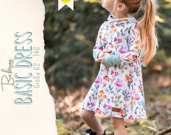 Basic Dress, PDF sewing pattern, girl, dress, child, sewing instructions, sewing pattern, sewing instructions, kid, girl