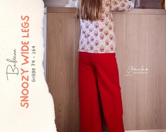 Snoozy Wide Legs – Pajama Sewing Pattern for Beginners / Sleepwear Pants DIY / PDF Tutorial