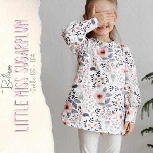 Little Miss Sugarplum, PDF sewing pattern, basic shirt, girl's, balloon sleeves, child's, sewing instructions, sewing pattern, sewing instructions