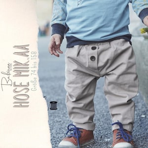 Pantalones Mik.aa – Patrón de costura en PDF | Pantalones Paperbag para niños y niñas | Instrucciones de costura | Patrones e instrucciones de costura para niños