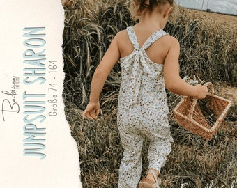 Jumpsuit, PDF Schnittmuster, Mütze, Mädchen, Onesuit, Kind, Nähanleitung, Sewing Pattern, Sewing Instruction, Kid, Girl,