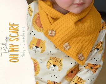 Oh My Scarf – PDF Sewing Pattern | Ruffle Scarf and Neckwarmer for Girls & Kids | Sewing Pattern and Instructions