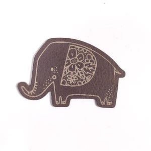 1 Kunstlederlabel "Elefant"