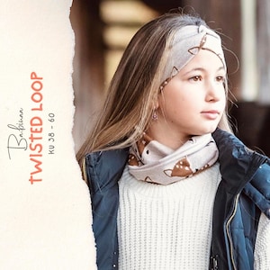 Mönster för tvinnad ögla i halsduk – Mönster för oändlig halsduk – Sy en ögla i halsduk – DIY-halsduk i PDF-handledning – Mönster för vinterhalsduk