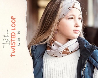 Twisted Loop Scarf Sewing Pattern – Infinity Scarf PDF Pattern – DIY Scarf Sewing Tutorial –Scarf Sewing Pattern – Jersey Loop Scarf Pattern