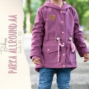 Parka – PDF Schnittmuster | Jacke Mantel / Jacket Coat für Mädchen & Kinder | Nähanleitung | Sewing Pattern Instructions for Kids Girls