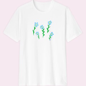 Wit t-shirt met kleine bloemen