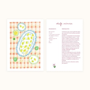 La recette d’œufs mimosa - format A6 (carte postale) recto verso