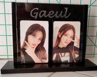 Laser cut customized acrylic photocard frame for 2 photocards