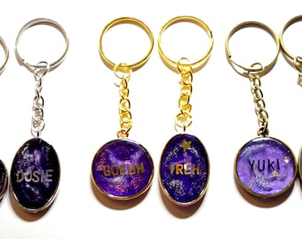 Purple Kiss Resin Pendant/Keychain