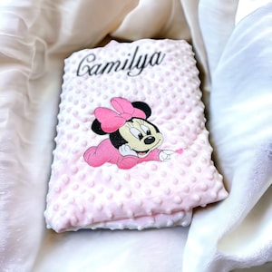 ブランケット ブランケット ベビー誕生 女の子 パーソナライズ刺繍 100cm/80cm