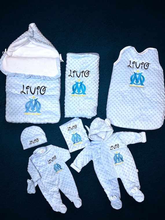 Coffret de Naissance OM Bebe Personnalise Ensemble Brode Exclusif Ideal Cadeau Unique Etsy France