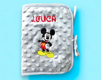 protège carnet de santé gris Minky Disney mickey