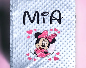 Couverture personnalisé broderie Minni