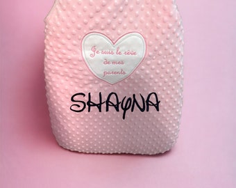 Sleeping bag Minky Girl birth personalized byby plead