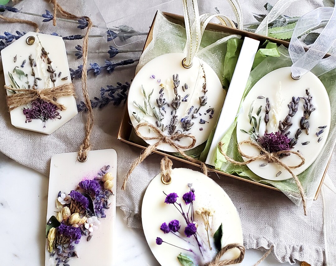 Botanical Aromatherapy Wax Tablet/lavender Sachet/ Purple,violet /soy ...
