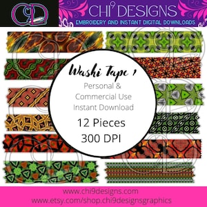 Digital Washi Tape Set 1, DPI 300, Planner Graphics, Washi Tape Clipart, Goodnotes, Notability, Clip Art, Precropped