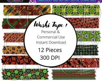 Digital Washi Tape Set 1, DPI 300, Planner Graphics, Washi Tape Clipart, Goodnotes, Notability, Clip Art, Precropped