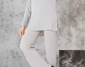 Corduroy Suit Top Bottom Trousers Blouse Pajamas