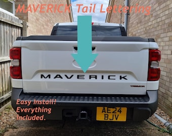 Decal for Ford Maverick: MAVERICK tailgate - Truck Logo - Vinyl - ReliableBear
