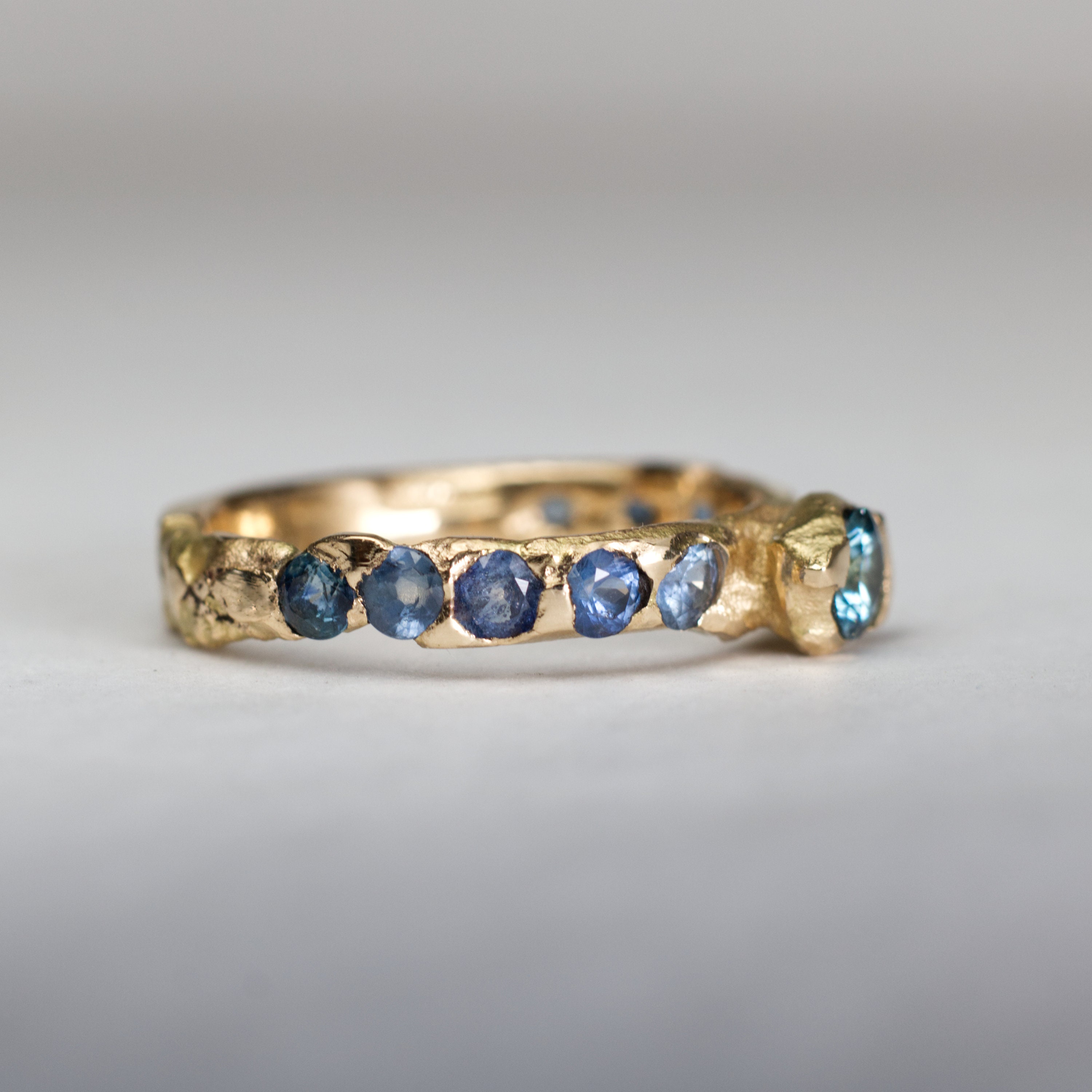 Montana Sapphire Engagement Ring Recycled 18k Gold Montana - Etsy