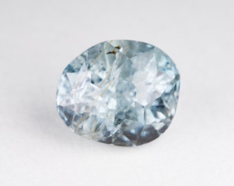 Cornflower Blue Montana Sapphire | Natural cut | Old mine cut | Ethical | Diamond Alternative | Rose Cut | Oval | Sky | Engagement | Loose