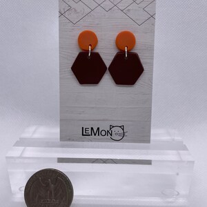 Orange/Brown Earrings & Necklace Earrings #3 only