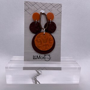 Orange/Brown Earrings & Necklace Set #2