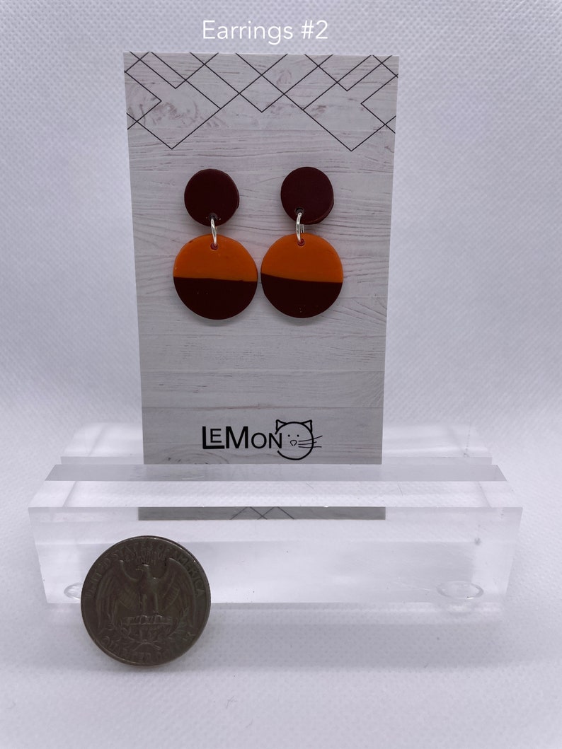 Orange/Brown Earrings & Necklace Earrings #2 only