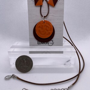 Orange/Brown Earrings & Necklace image 3