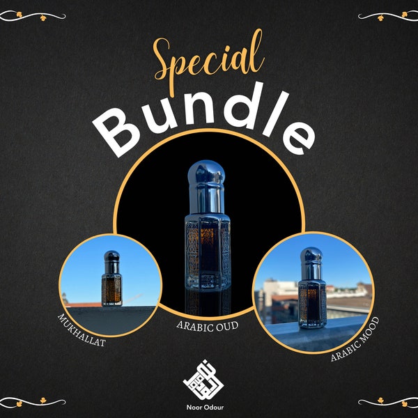 Arabic Parfum Bundle | Sparangebot | 3 x Premium Parfümöl | Attar | Oud | Misk | Alkoholfrei | Vegan & Tierversuchsfrei