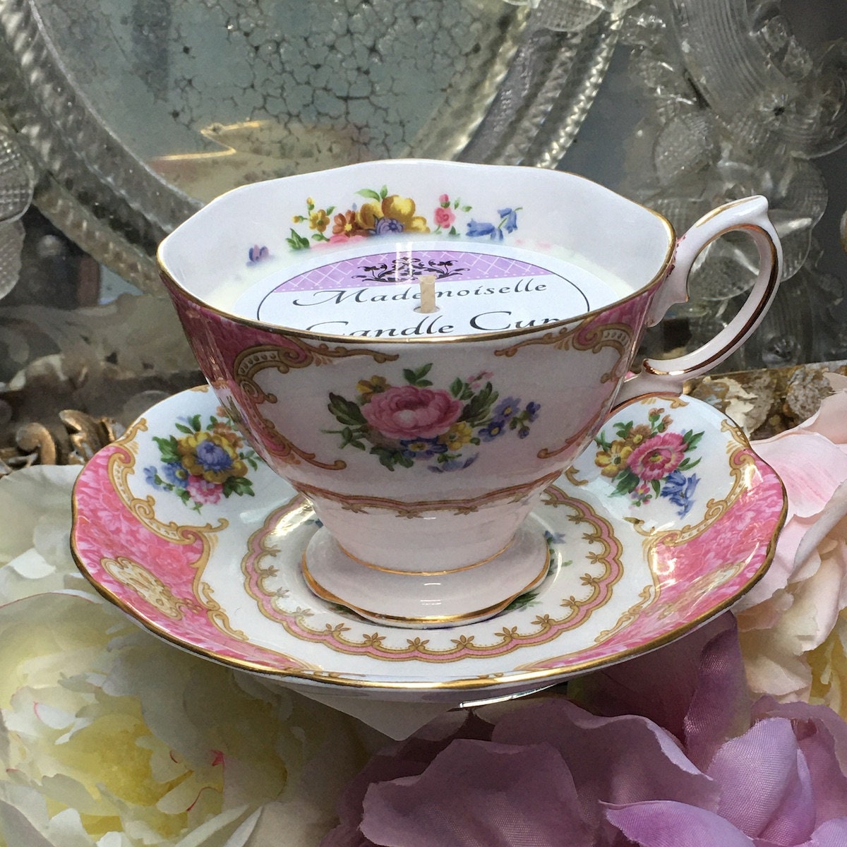 Tasse à Thé Bougie Vintage Lady Carlyle