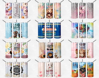 50 pc. Ready To Press Tumbler Wrap Variety Set, Not A Digital Item,  Tumbler Transfer, Print Transfer, 20 oz Skinny Tumbler Wrap,
