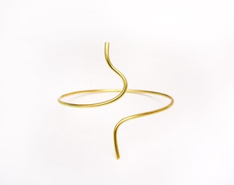 Eegant design Brass  arm cuff, bracelet cuff, Armlet Wire wrapped  ,Arm Cuff, Open end cuff,upper arm cuff