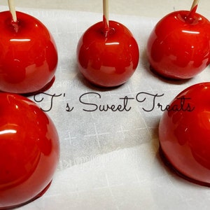 Traditional Red Hard Candy Apples (Please choose quantity from drop down box)