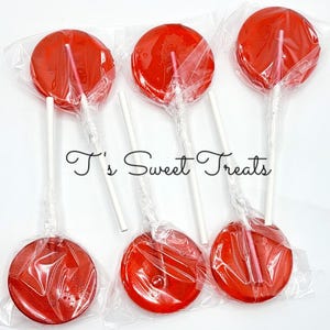 Homemade Hard Candy Traditional Flavored (8) Round Lollipops (Please choose quantity from drop down box)