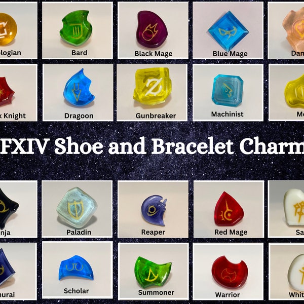 FFXIV Job Class Shoe and Bracelet Charms