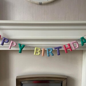 Happy birthday Banner, Happy birthday bunting, Happy birthday garland, Happy Birthday decoration, felt birthday banner, Happy birthday decor