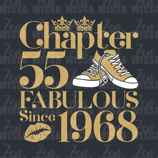 Chapter 55 Fabulous Since 1968 Svg - Etsy Ireland