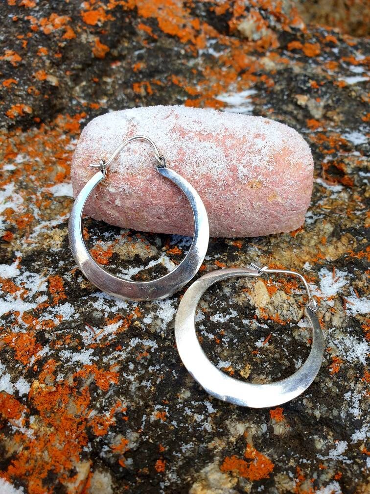 Classic hoop earrings, boho silver design, silver jewelry, handmade jewelry, gypsy earrings, spiritual jewelry, modern tribal jewelry