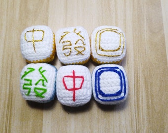 Patrón de fichas de Mahjong de ganchillo