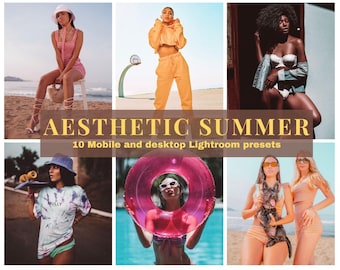 10 AESTHETIC SUMMER Lightroom Mobile & Desktop PRESETS | Sommer Preset | Bunte Preset | Ästhetisches Preset | Instagram Filter