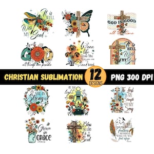 Retro Christian Sublimation Bundle, God Png, Christian Quote Png, Jesus, Religious Svg, Bible Verse Png, Bible Scripture , Instant Download