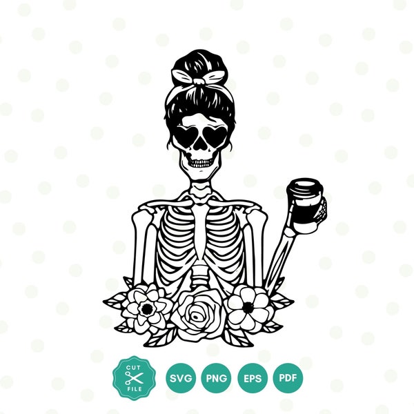 Skeleton Drinking Coffee Svg, Skeleton Svg, Coffee cut file, Skeleton Coffee, Coffee Mug Svg, Coffee Png, Svg files for cricut, coffee cup