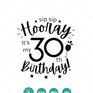30th Birthday Svg, 30th Birthday Gift, 1994 Svg, Thirty Shirt Svg, 30th Birthday Decor, Svg Files for Cricut, Silhouette, svg eps png