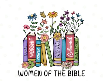 Women of The Bible Png, Christian Sublimation, God Png, Retro Christian Png, Jesus Png, Bible Png, Digital Download, Religious, Bible verse