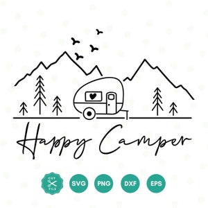 Happy camper svg, Adventure svg, camping leven svg, Camper svg, Camp leven svg, camping shirt svg, Vakantie svg, Kampvuur svg, Png Dxf Cricut