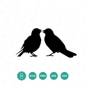 Birds Silhouette, Birds SVG, Animal Svg, Bird Clipart, Bird Vector, T-Shirt Design, Cricut, Digital Download, Bird Sublimation, Love birds